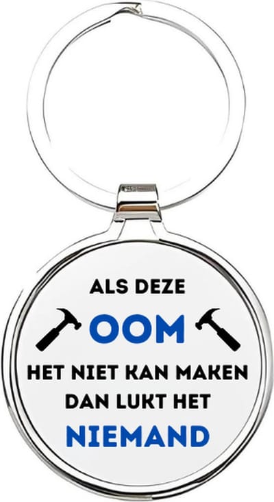 Akyol - als deze oom het niet kan maken kan niemand het Sleutelhanger - Oom - de leukste oom - oom - familie - uncle - babyshower - cadeau voor de leukste oom - verjaardagscadeau - kraamcadeau - cadeau voor een familielid - 4 x 7,5 CM