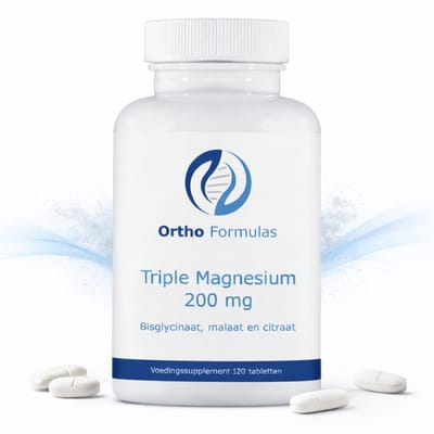 Triple Magnesium Tabletten – Magnesium Complex – Spieren, Zenuwen & Energie – 200 mg – 120 Vegan Tabletten