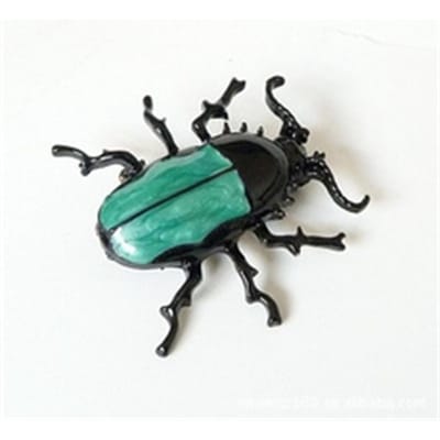 Modieuze En Exquise Hoogwaardige Emaille Insect Broche Kever Speld Broche black