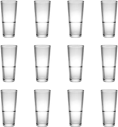 Pasabahce - Grande Sunray - Longdrinkglazen - 12 stuks - 46 cl - Glazen - Waterglas