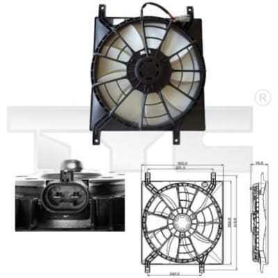 Koelventilatorwiel, motorkoeling TYC 809-0015