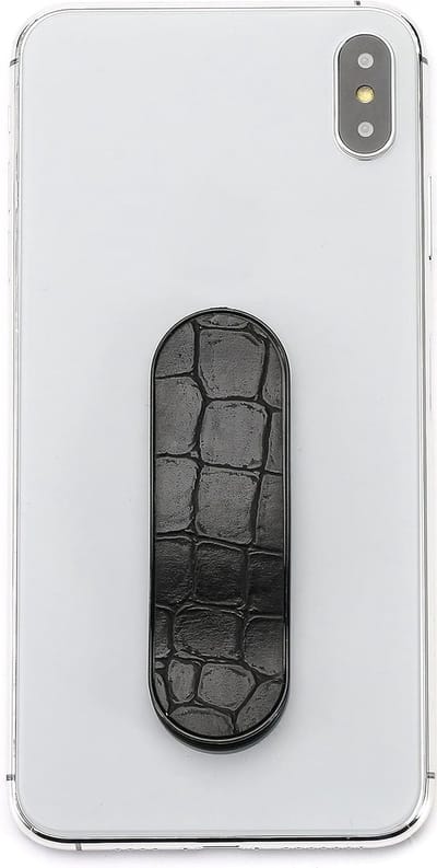 Smartphone Finger Holder - Mobiele Telefoon Ring met Standfunctie - Crocodile Series Zwart, Handige Grip, Telefoonaccessoire