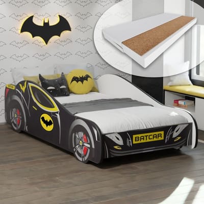Kinderautobed 80x160 cm met Matras en Veiligheidsrail