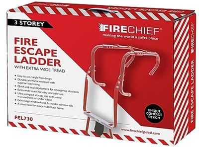 Opvouwbare Brandtrap Ladder voor 3 Verdiepingen met Brede Treads