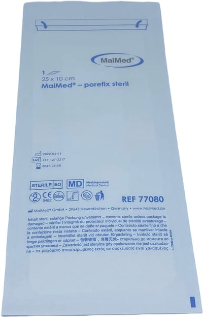 Maimed Porefix eilandpleister 25 cm x 10 cm wondpleister kleefverband latexvrij 25