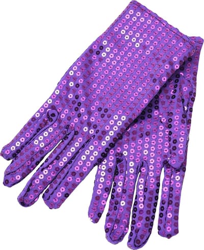 Glitter Handschoenen - Paars | Pailletten/Polyester | Maat S/M | Fashion Favorite