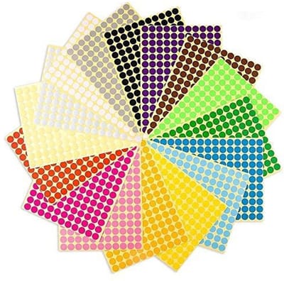 Allecto - Ronde stippenstickers - Zelfklevend - 6 mm - Gekleurde stickers - Organiseren en coderen - Ideaal voor school en kantoor