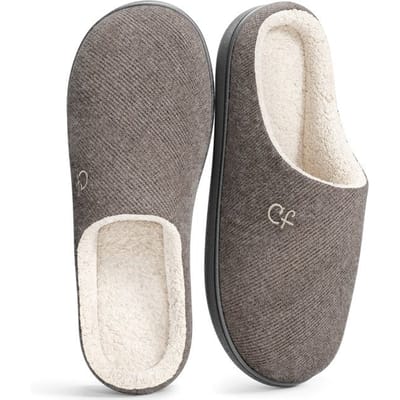Pantoffels Heren - Sloffen - Maat 40/41 - Grijs - Anti-slip - Comfeet