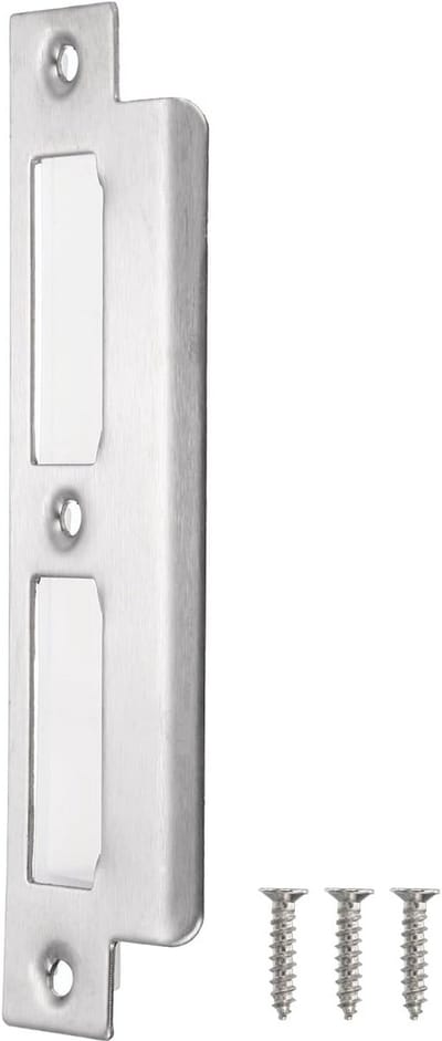 Sluitplaat voor Deurkozijn 155x35mm RVS - Grendel Sluitplaat Zilver - Robuust Deurbeslag