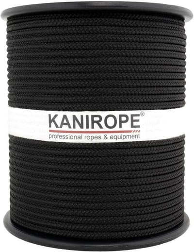 PP Touw - Polypropyleen Koord - Veelzijdig Bevestigen - 16-voudig Gevlochten - 3mm 100m - Zwart