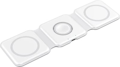 DrPhone PowerMag – 3 In 1 Magnetische Draadloze Oplader – Opvouwbaar – Geschikt Voor iPhone [12-15] Met Magsafe / Apple Watch [SE -9]& Airpods 3/2/Pro - Wit