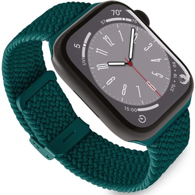 Bracelet en nylon Puro Loop pour Apple Watch 42 / 44 / 45 / 49 mm - vert foncé gray
