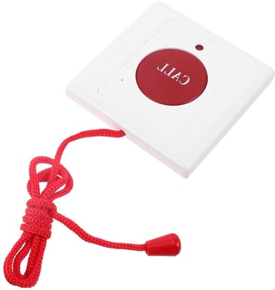 Noodoproepknop - Alarmknop Ouderen - Snelle Hulp - Dubbele Alarmknoppen - 8.5 x 8.5 cm - Wit