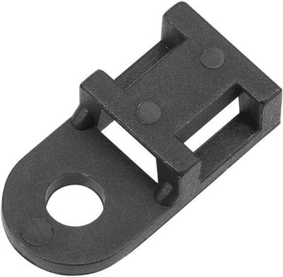 100 Stuks Nylon Kabelbinders Basis, 19.6mm x 9.5mm x 5mm Bevestigingssteun voor Kabels, Verstelbare Kabelhouders met Schroeven en Ties voor een Opgeruimde Kabelorganisatie