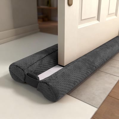 Deur Tochtstopper - Tochtstrip Deur - Tocht Buiten Houden - Verstelbare Maat - 76-91 cm - Grijs
