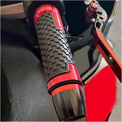 Stuureinden Motorfiets - Handvat Gewichten - Stabiliteit Verbeteren - Beschermt Handvatten - One size - Zwart