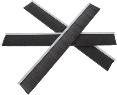 Brievenbus Borstel - Tochtstrip Reiniger - Stof Dicht Maken - Efficiënte Reiniging - 25x3.2x0.5cm - Zwart