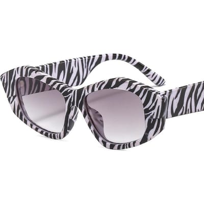 Lunettes de soleil élégantes œil de chat dernière forme pour femmes hommes verres dégradés motif léopard zèbre tendance rétro lunettes de soleil décontractées protection UV 400 lunettes Sunglasses