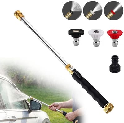 Hogedrukspuit - Hogedrukreiniger - Autowaspistool - hogedruksproeier - met 3 sproeiers - Turbo Washer - Opzetstuk Tuinslang - Waterspuit - Autowassen - hogedruk waterpistool - Hoge Drukreiniger - Spuitmond - Voor Tuin & Auto & Terras & Schoonmaken