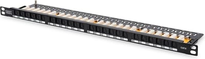 Digitus DN-91624U-SL-SH 24 poorten Netwerkpatchpaneel 483 mm (19) CAT 6 0.5 HE Ingericht