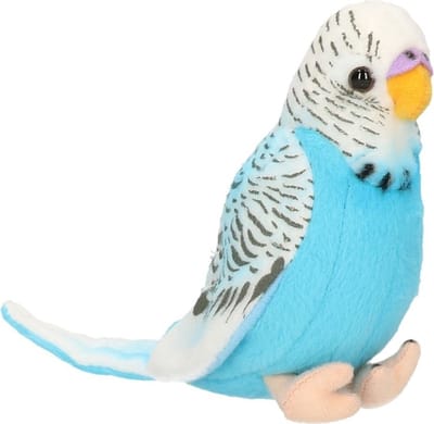 Knuffel Parkiet blauw 11 cm
