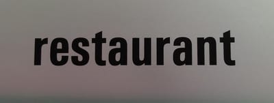 Aluminium deurbordje tekst: restaurant | 5 jaar garantie | Zelfklevend | 130x50x0,5 mm