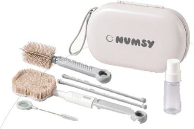 Numsy Flessenborstel Set On The Go - Flessenborstel Siliconen - Flessenborstel Lang