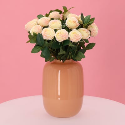 Handgebonden Kunstboeket Vela Modena 45 cm créme
