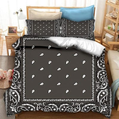 Luxe 3D Paisley Print Bandana Dekbedovertrek Queen En King Size Kinder Beddengoed Sets Huis Woon 3 Delige Set Met 2 Kussenslopen EU Double(200*200cm)3pcs