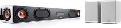 Teufel CINEBAR ULTIMA Surround 4.0-Set - Soundbar met 6 high performance drivers - Rearspeakers - Line in & optische digitale ingang - wit