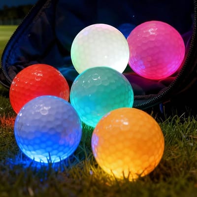 Lichtgevende Golfballen - LED Golfballen Nachtgolfballen - Nachtgolf Spelen - Zelf Oplichtend - 6 stuks - Multicolor