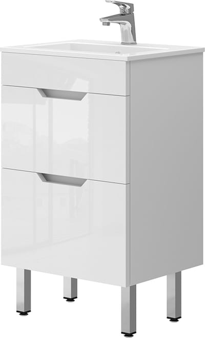 Vicco Clayton Badkamermeubel set – 2 delen, met wastafel en 2 laden Wit