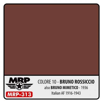 Mr. Paint MRP-313 - Colore 10 – Bruno Rossiccio also Bruno Mimetico – 1936 (Italian AF 1916-43) – 30 ml verf voor Airbrush & Detailwerk