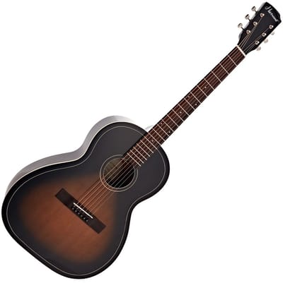 Hartwood Artiste Electro Acoustic Parlour Guitar, Vintage Sunburst