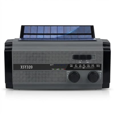 Robuuste Noodradio Opwindbaar En Batterij - Solar - 5000Mah Powerbank - Noodpakket - Draagbare Radio - voor rampen - voor camping