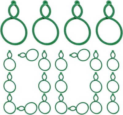 Schroefklemmen - Plantenbevestigers - Planten Steunen - Weerbestendig Flexibel Materiaal - 100 stuks - Groen