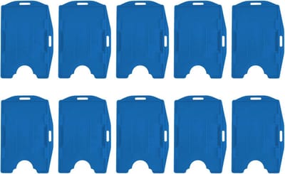 Dubbele Kaarthouder - Badgehouder Set - Dagelijks Woon-werk - Horizontaal Verticaal - 10 Stuks 94x63cm - Blauw