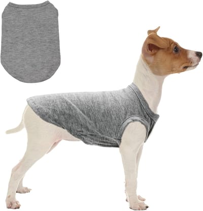 Allecto - Puppy T-Shirt Vest - Zomer Hondenkleding voor Kleine Honden - Maat M - Grijs