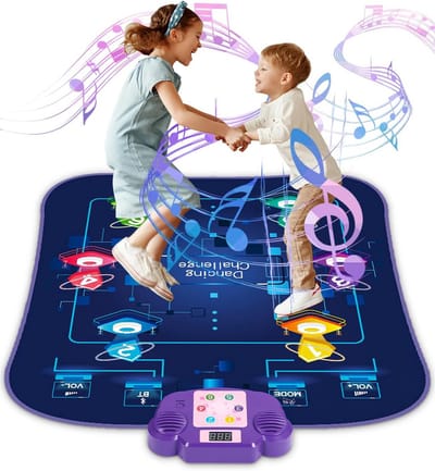 Interactieve Dansmat voor Kinderen met Muziek en Verlichting - Draadloos & Oplaadbaar