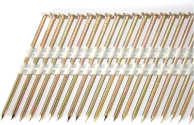 Stripnagels 70 mm - Nagels voor tacker - Hout bevestigen - Kunststof gebonden - 2000 stuks - Blank