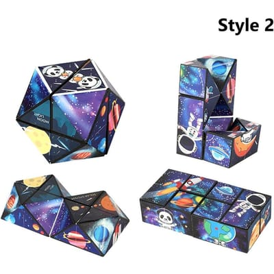 Panda Oneindige Magische Kubus Flipping Decompressie Puzzel Driedimensionaal Klein Speelgoed Hand Flip Puzzel Anti Stress Vormveranderende Doos