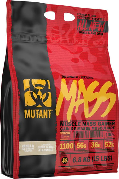 Mutant Mass - Muscle Mass Gainer - Weight Gainer / Mass Gainer - Vanilla Ice Cream - 6800 gram (24 Shakes)
