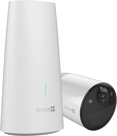 Bewakingscamera set - Draadloze camera - Huis beveiligen - Kleuren nachtzicht - 2K resolutie - Wit