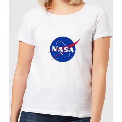 NASA Logo Insignia Dames T-shirt - Wit - S