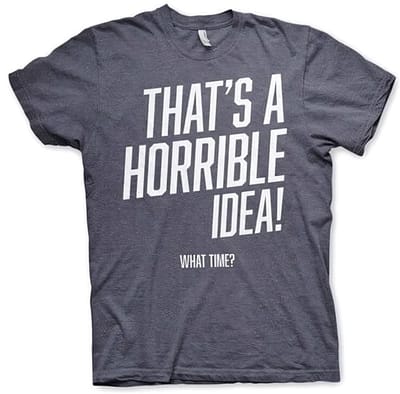 Hybris That's A Horrible Idea, What Time? T-shirt Navy-Heather