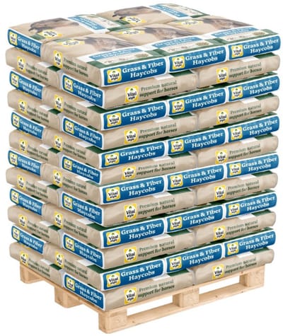 Vitalstyle Grass & Fiber Haycobs - Paardenvoer - Gezonde Ruwvoer Slobber - 45 x 15kg