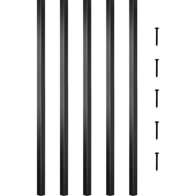 VEVOR Naadloze Aluminium Plein Buis 66,0 cm Aluminium Buis Zwart Aluminium Plein Balusters een Mooie Veilige Omgeving Bieden voor Uw Terras Achtertuin Veranda Balkon en Andere Binnen of Buitenruimtes