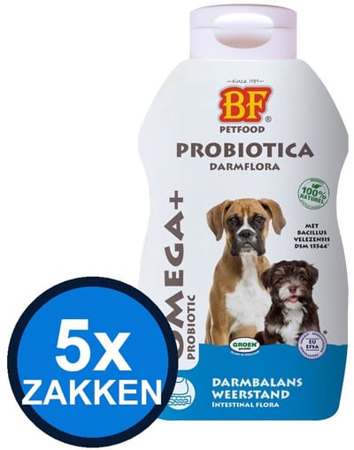 5x Biofood - Omega+ Probiotic - Hondenvoer Droogvoer - 500 g