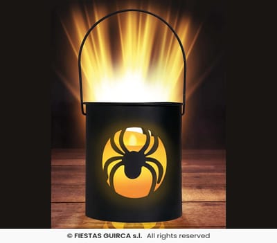 Lantaarn Spin met Led (10x9cm)