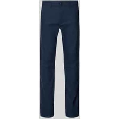 slim fit chino van katoenmix met linnen en met viscose